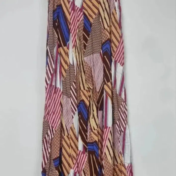 [BUNJANG] Women's Rayon Wide-Leg Pants with Elastic Waistband and Front Slit / 여성 레이온 통바지  허리밴드 앞트임 섹시 바지