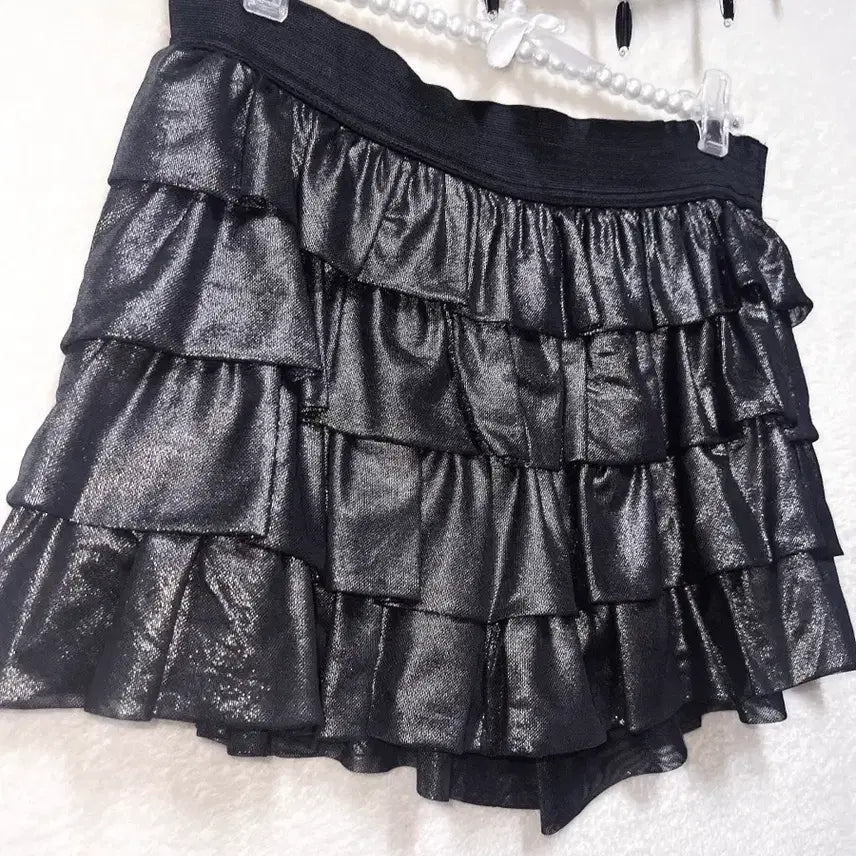 [BUNJANG] Onee Gal Disco Frill Mini Skirt / 오네갸루 디스코 프릴 캉캉 미니스커트 큐롯 튜튜치마 고스펑크 y2k 핀터