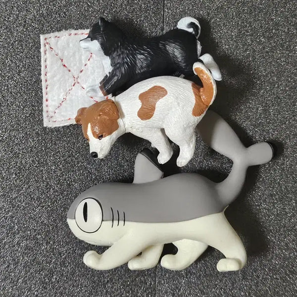 [BUNJANG] Bundle Set of 3 Dog, Shark, and Cat Gachapon Figures / 일괄) 강아지 상어고양이 가챠 3개 일괄