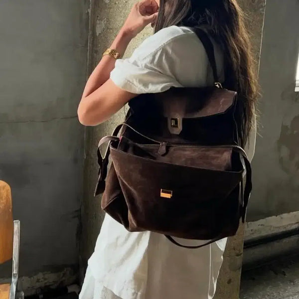 [BUNJANG] Pepper Yoon Yoon Numero Suede Bag 30 / 가격내림)페퍼윤윤 누메로 스웨이드백 30