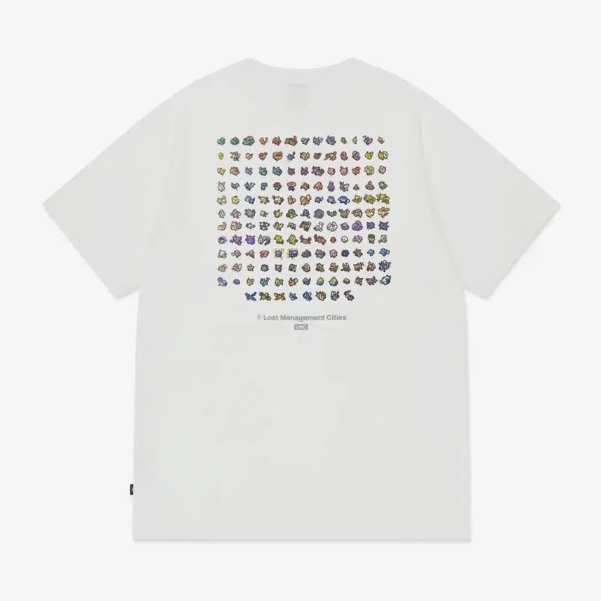 [BUNJANG] LMC Pixel Art 151 T-shirt White / LMC 엘엠씨 포켓몬 픽셀 아트 151 티셔츠 화이트 L 사이즈