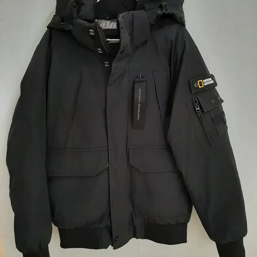 [BUNJANG] National Geographic Hooded Short Padded Jacket (L) / 내셔널지오그래픽  후드 숏패딩 (L)