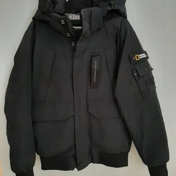 [BUNJANG] National Geographic Hooded Short Padded Jacket (L) / 내셔널지오그래픽  후드 숏패딩 (L)