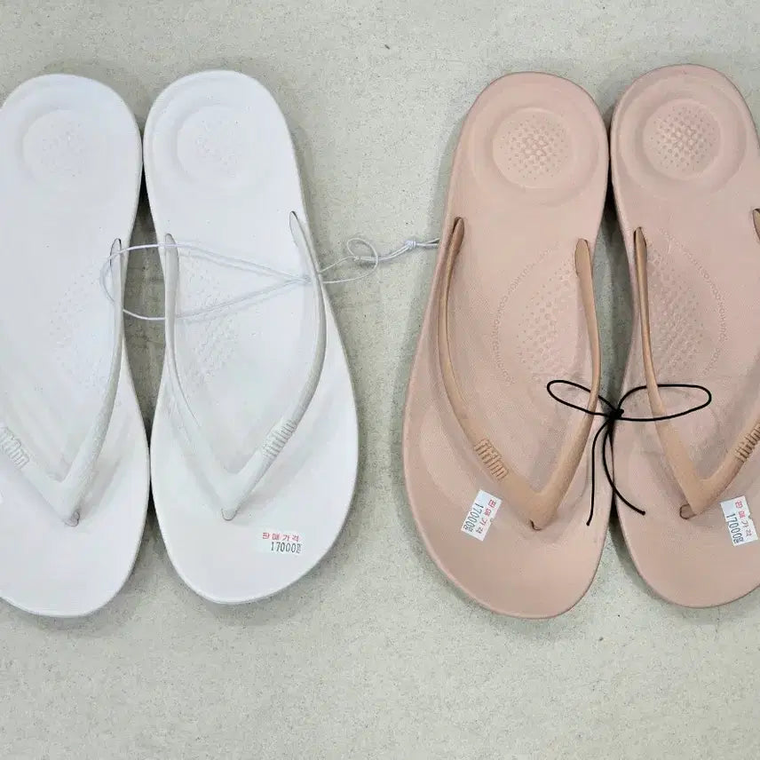 [BUNJANG] FitFlop I-Cushion Flip Flops (White, US 7 / 240-245) / 정품[새상품]핏플랍 아이쿠션 조리 플립플랍 240~245