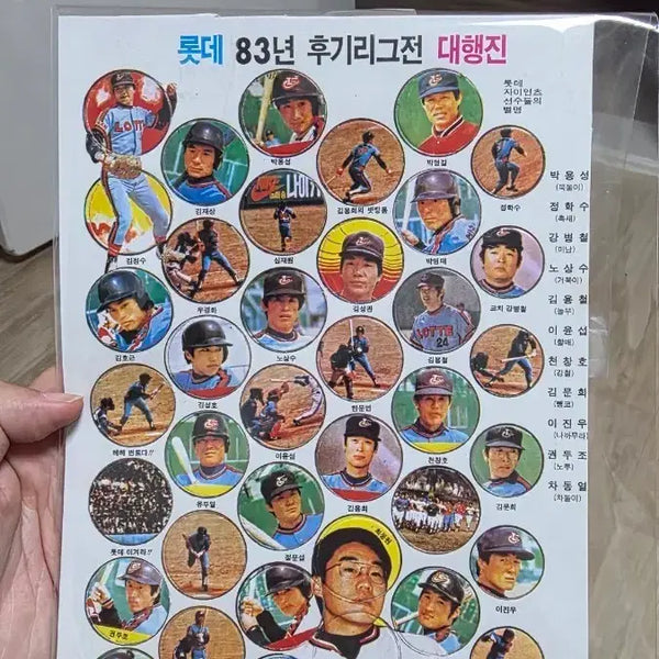 [BUNJANG] Lotte Giants 1983 Post-Season Parade Commemorative Game Tiles / 롯데 자이언츠 83년 후기리그전 대행진 기념 딱지