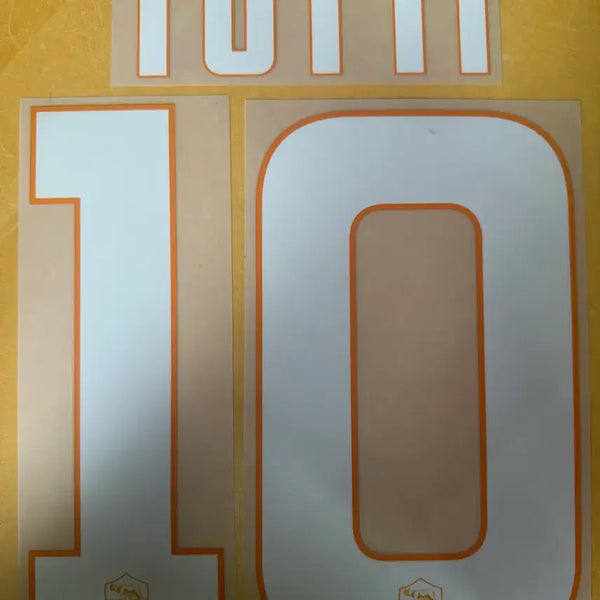 [BUNJANG] AS Roma 2014 Home Kit Francesco Totti Name & Number Set / 오피셜) 14- AS로마 홈 #10 토티 네임&넘버 마킹