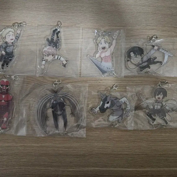 [BUNJANG] Attack on Titan Ichiban Kuji F Prize Acrylic Charm Keyring Full Set Bundle / (풀셋일괄)진격의 거인 각자의결의 제일복권 쿠지 F상 아크릴 참 키링