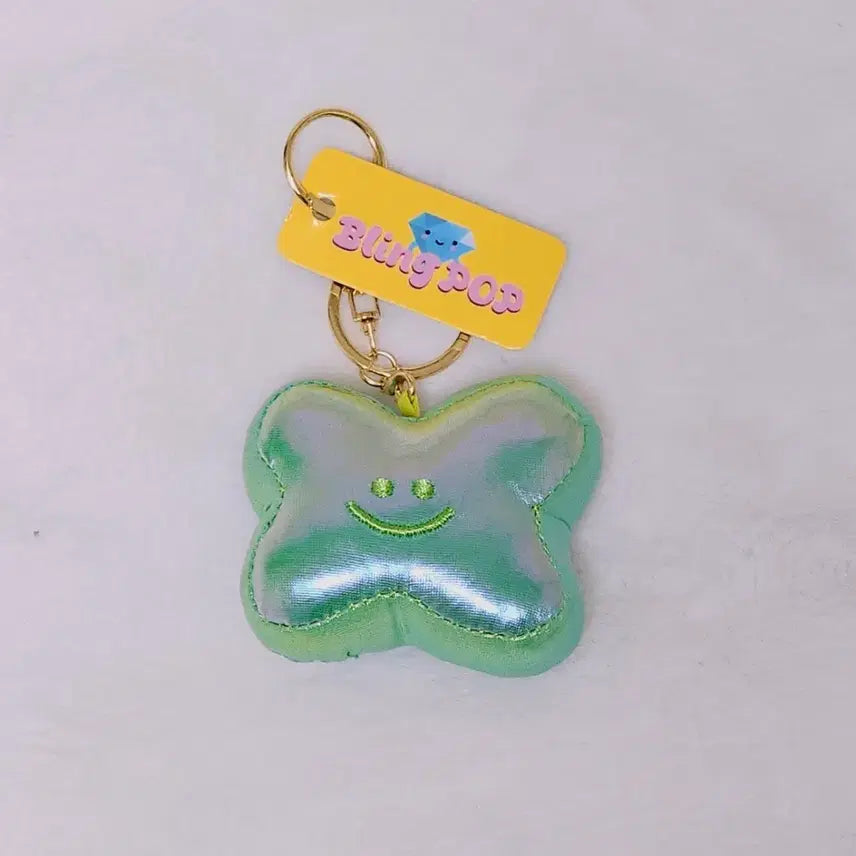 [BUNJANG] Four-Leaf Clover Good Luck Green Doll Keychain / 네잎클로버 굿럭 연두색 인형 키링