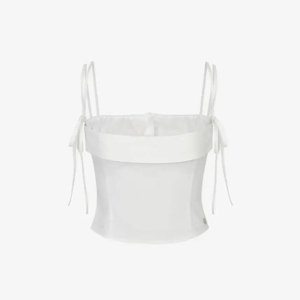 [BUNJANG] Pain Or Pleasure Heart Ribbon Top Ivory / 페인오어플레져 HEART RIBBON TOP