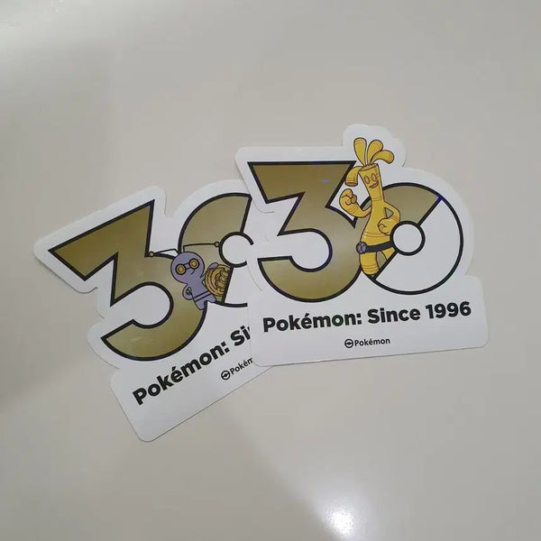 [BUNJANG] Pokemon 30th Anniversary Logo Stickers Bundle Set / 포켓몬 30주년 로고 스티커 모으령 타부자고 일괄