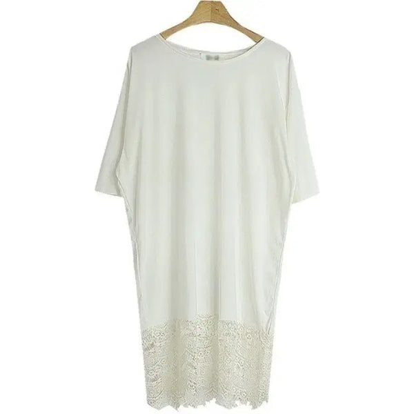 [BUNJANG] Lace Hem Dress Top - Ivory / [새상품]밑단 레이스 원피스 상의/아이보리