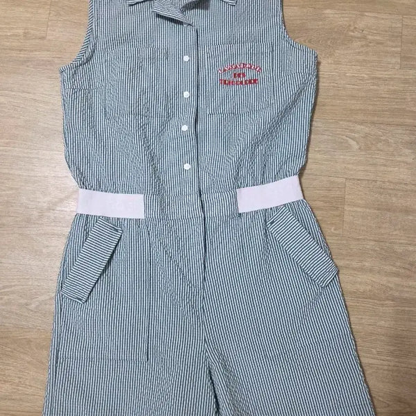 [BUNJANG] Le Coq Sportif Striped Jumpsuit Shorts / 르꼬끄골프 점프수트  S