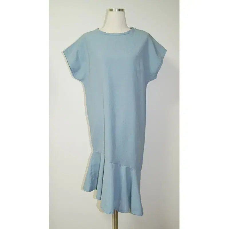 [BUNJANG] S/S Ribbon Long Dress - Blue / [새상품]우아 부티 뒤 리본 롱 원피스/블루