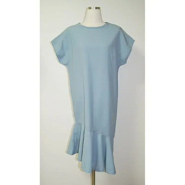 [BUNJANG] S/S Ribbon Long Dress - Blue / [새상품]우아 부티 뒤 리본 롱 원피스/블루