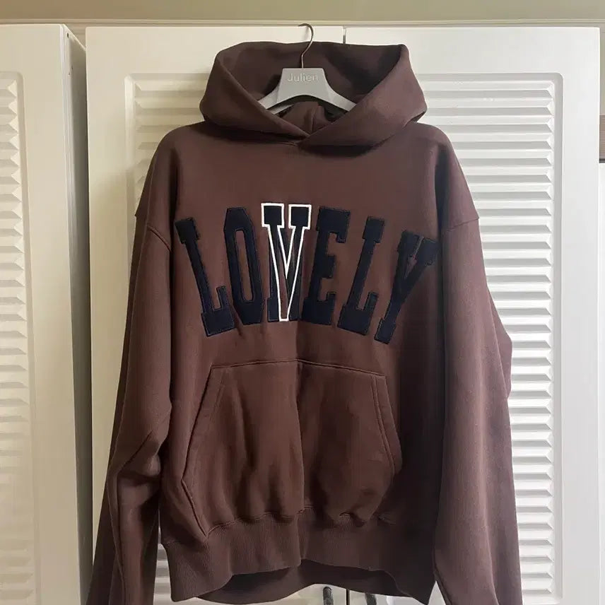 [BUNJANG] Nohant LONELY / LOVELY Brown Hoodie M Size / [새상품 (M)] 노앙 LONELY / LOVELY 브라운 후드 M 사이즈