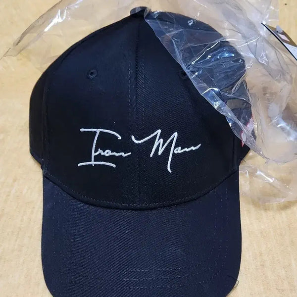 [BUNJANG] Iron Man Embroidered Black Ball Cap / 아이언맨 볼캡 블랙