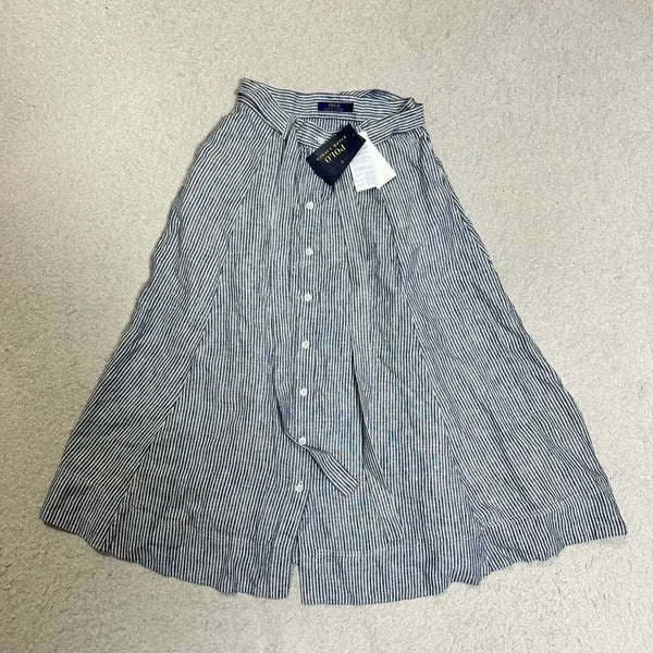 [BUNJANG] Polo Ralph Lauren Linen Stripe Long Skirt / 폴로 랄프로렌 린넨 스트라이프 롱 스커트 치마 0