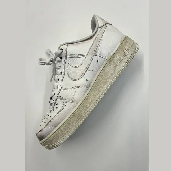 [BUNJANG] Nike Air Force 1 Low Dot Swoosh Dirty Triple White HJ9346-100 / [245] 나이키 에어포스1 더티 트리플 화이트 HJ9346-100