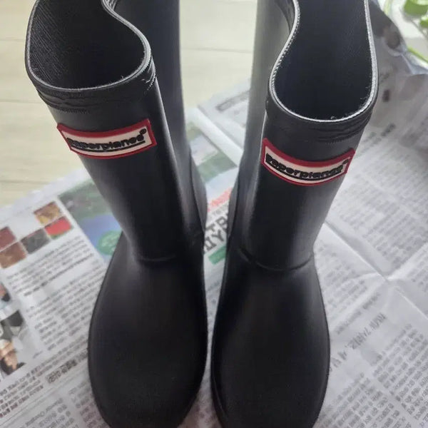 [BUNJANG] Plae Plain Rain Boots Black / 페플레인 장화 블랙