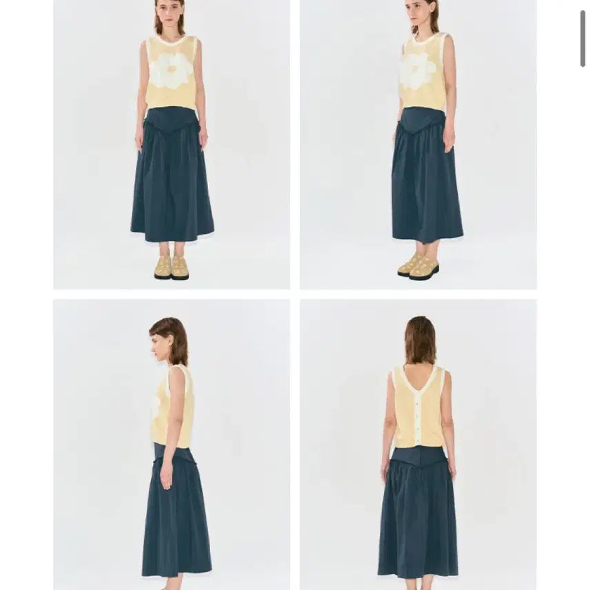 [BUNJANG] Daisy Syndrome Long Skirt Navy / 데이지신드롬 롱스커트 (네이비)