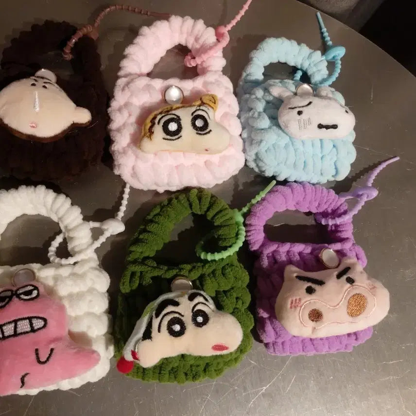 [BUNJANG] Crayon Shin-chan Mini Bag Keyring Set / (새상품)짱구 미니 가방 키링 6종 개별/일괄 판매