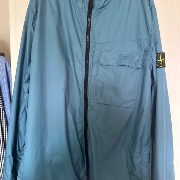 [BUNJANG] Stone Island Membrana Windbreaker Blue / 스톤아일랜드 바람막이 블루 멤브라나