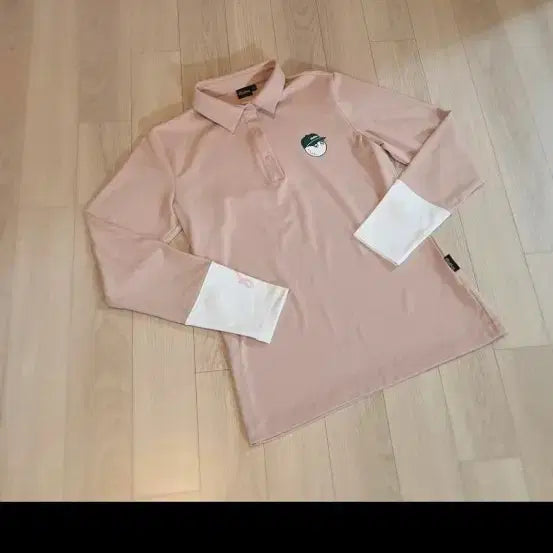 [BUNJANG] Malbon Golf Women's Pink Color Block Polo T-Shirt Size 95 / 말본 골프웨어 인핑 카라티 95