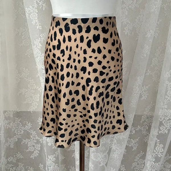 [BUNJANG] Realisation Par The Cookies In Wild Things Leopard Print Silk Mini Skirt / S) 리얼리제이션 실크 100 레오파드 패턴 미니 스커트