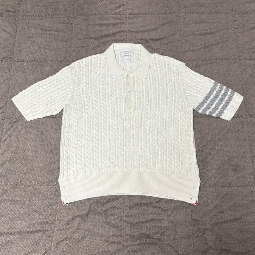 [BUNJANG] Thom Browne Cable Knit Short Sleeve 5 / 톰브라운 케이블 니트 반팔 5사이즈