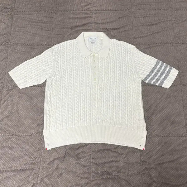 [BUNJANG] Thom Browne Cable Knit Short Sleeve 5 / 톰브라운 케이블 니트 반팔 5사이즈