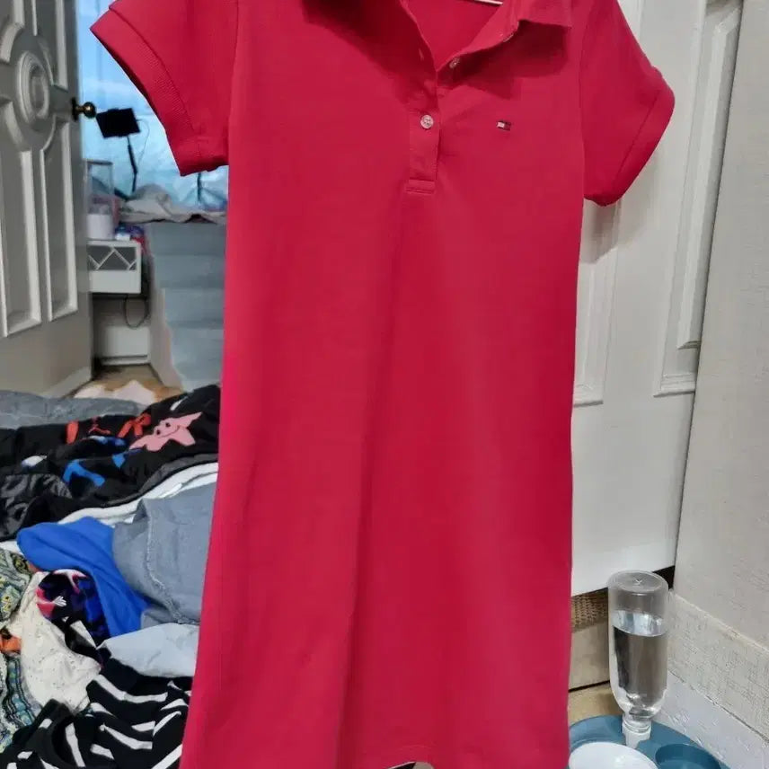 [BUNJANG] Tommy Hilfiger Polo Dress Red / 타미힐피거 폴로 원피스 레드