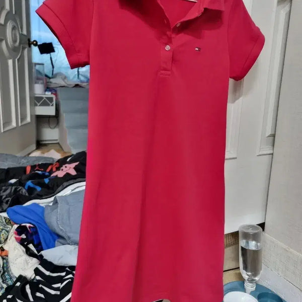 [BUNJANG] Tommy Hilfiger Polo Dress Red / 타미힐피거 폴로 원피스 레드