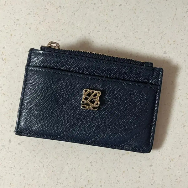 [BUNJANG] Louis Quatorze El Quilting Card Wallet Navy / 루이까또즈 엘퀼팅 카드지갑 네이비