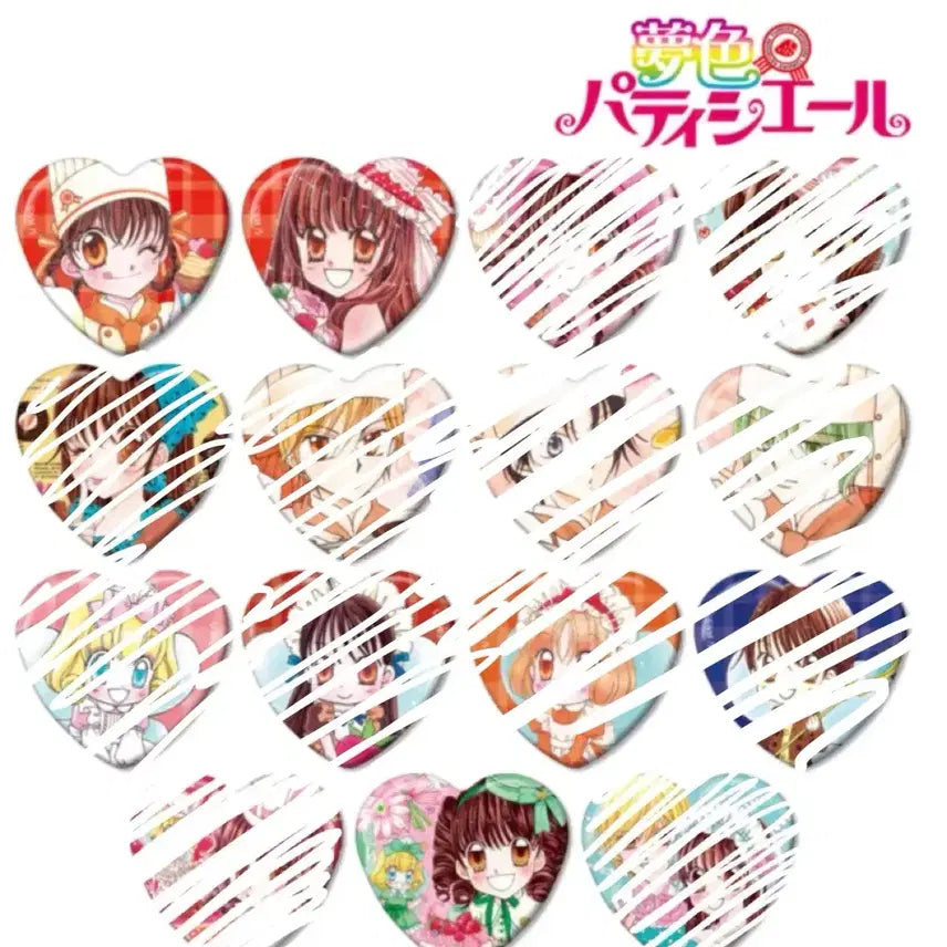 [BUNJANG] Yumeiro Patissiere Heart Can Badge Strawberry Kaon Rosin Doha (Dream-Colored Patissier) / 현물) 타워레코드 꿈빛파티시엘 하트 캔뱃지 분철 공구 딸기