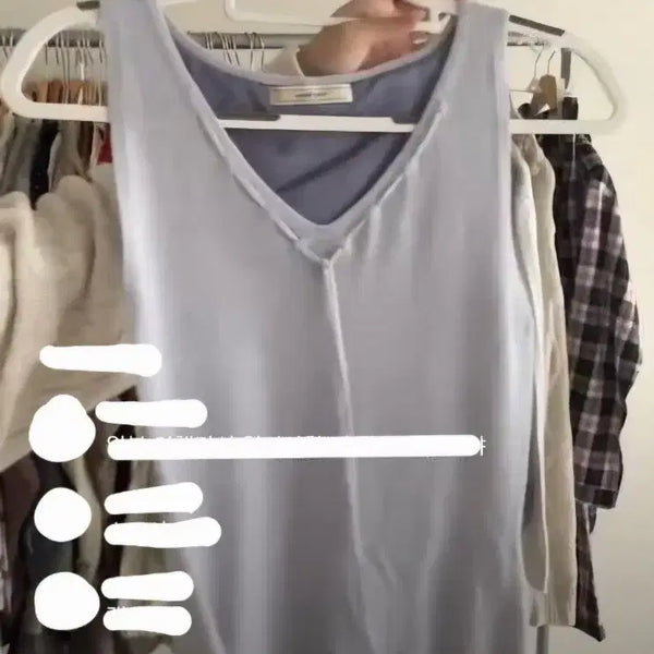 [BUNJANG] Koya Vintage Light Blue Knit Sleeveless Top / 코야빈티지 회소라 니트 나시