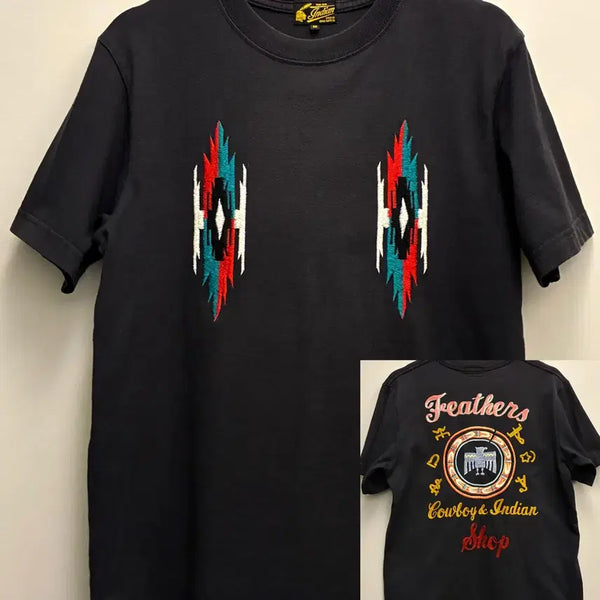 [BUNJANG] Indian Motorcycle Ortega Thunderbird Embroidered Short Sleeve T-Shirt / (M)인디언 모터사이클 치마요 오르테가 썬더버드 자수 반팔티셔츠