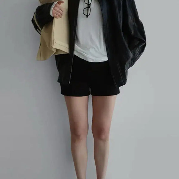 [BUNJANG] Laroom Paneled Shorts Black S / 라룸 절개쇼츠 블랙 s
