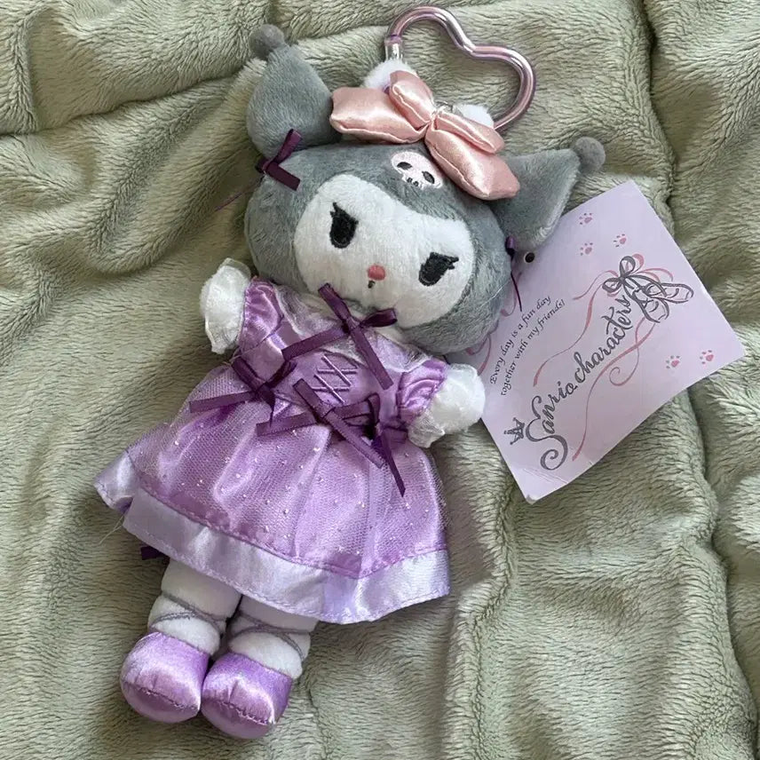 [BUNJANG] Sanrio Kuromi Long-Legged Ballerina Costume Doll Keychain / 택0,새상품) 일본 산리오 쿠로미 롱다리 발레리나 코스튬 인형 키링(희귀