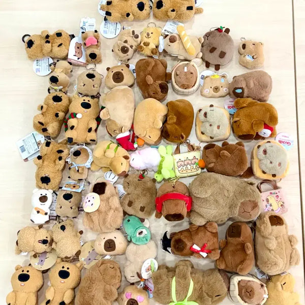 [BUNJANG] Various Cute Animal Plush Keyring / 코커짱뚱카마멋뉴트리아카피바라쿼카인형뽑기열쇠가방고리키링인형(개당