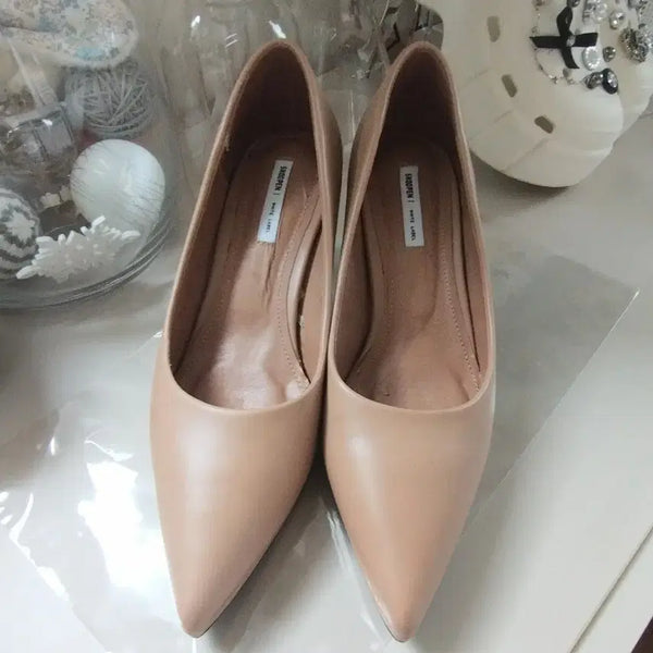 [BUNJANG] Chaupain Camel Suede High Heels (240) / 쇼페인 카멜삭 하이힐 240