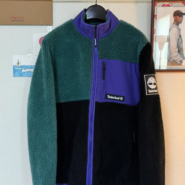 [BUNJANG] Timberland Colorblock Boa Fleece Jacket / (M) 팀버랜드 컬러블록 보아 플리스 후리스 자켓