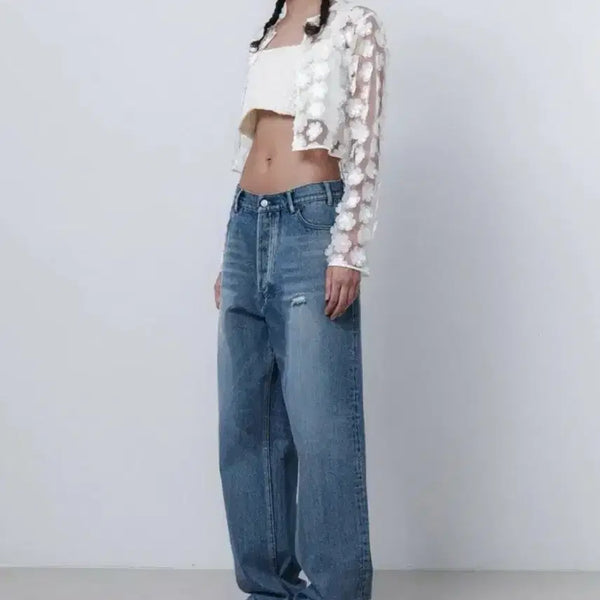 [BUNJANG] APINGLER Washed Wide Denim Pants Size S / (새상품)에핑글러 washed wide denim