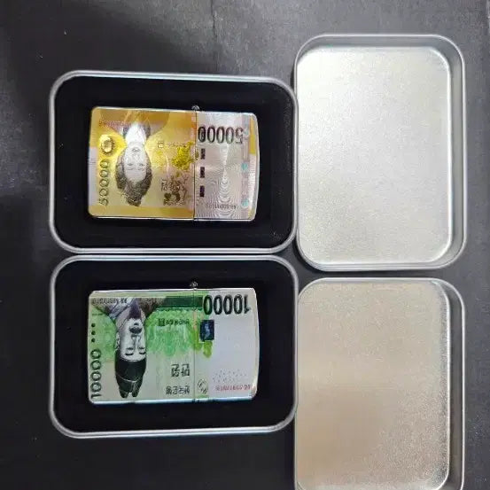 [BUNJANG] 50,000 Won & 10,000 Won Bill Lighter Set / 만 원 5만 원권 지폐 지포라이터 세트