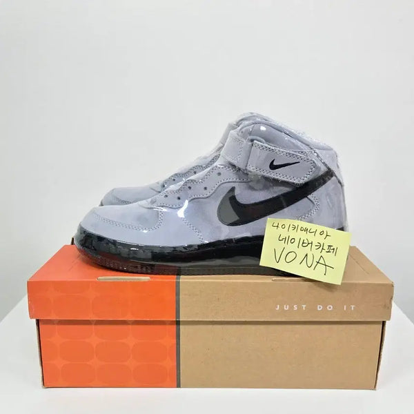 [BUNJANG] Nike Air Force 1 Mid Premium 2015 Japan Limited Black White / 나이키 에어 포스 1 미드 프리미엄 2015 일본 별주 회검창