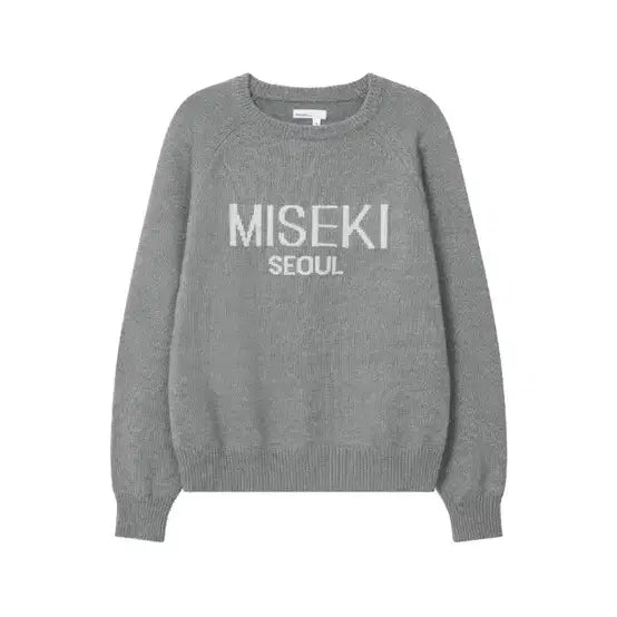 [BUNJANG] Misekiseoul Logo Knit Grey / Misekiseoul logo knit GREY