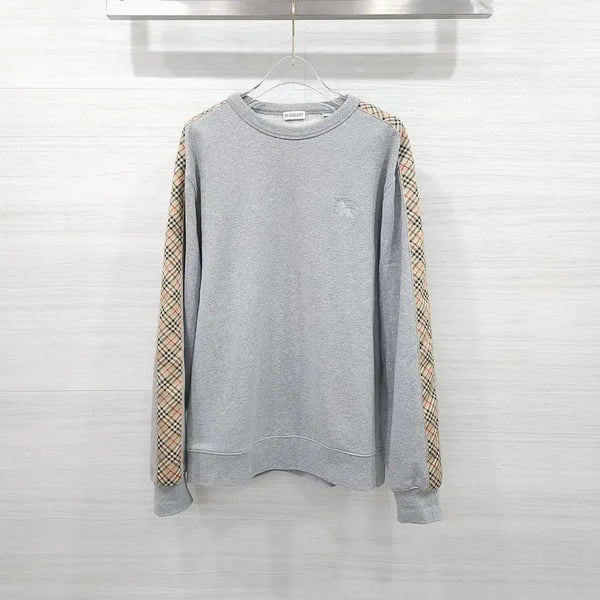 [BUNJANG] Burberry Check Trim Cotton Sweatshirt / L / 버버리 체크 트리밍 코튼 스웨트셔츠 맨투맨 8117987