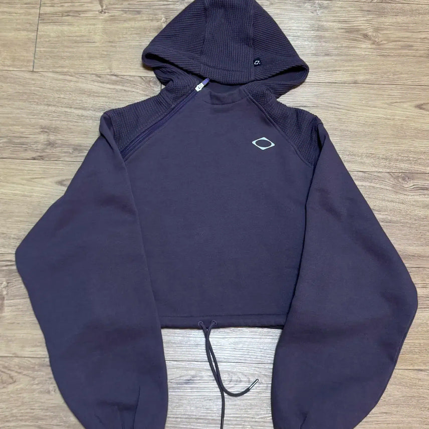 [BUNJANG] Mischief Side Zip Crop Hoodie M Purple / (M)미스치프 사이드 지퍼 크롭 후드티