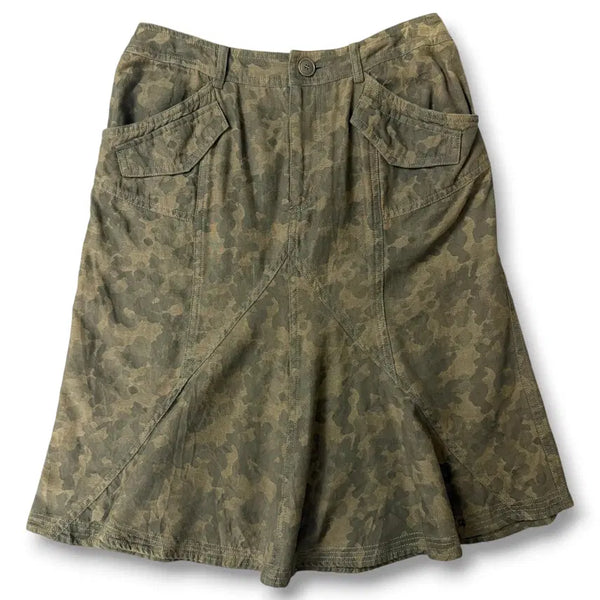 [BUNJANG] jpn Camouflage Utility Cargo Midi Skirt / JPN 크리스몬테즈 카모플라쥬 유틸리티 카고 미디스커트 S