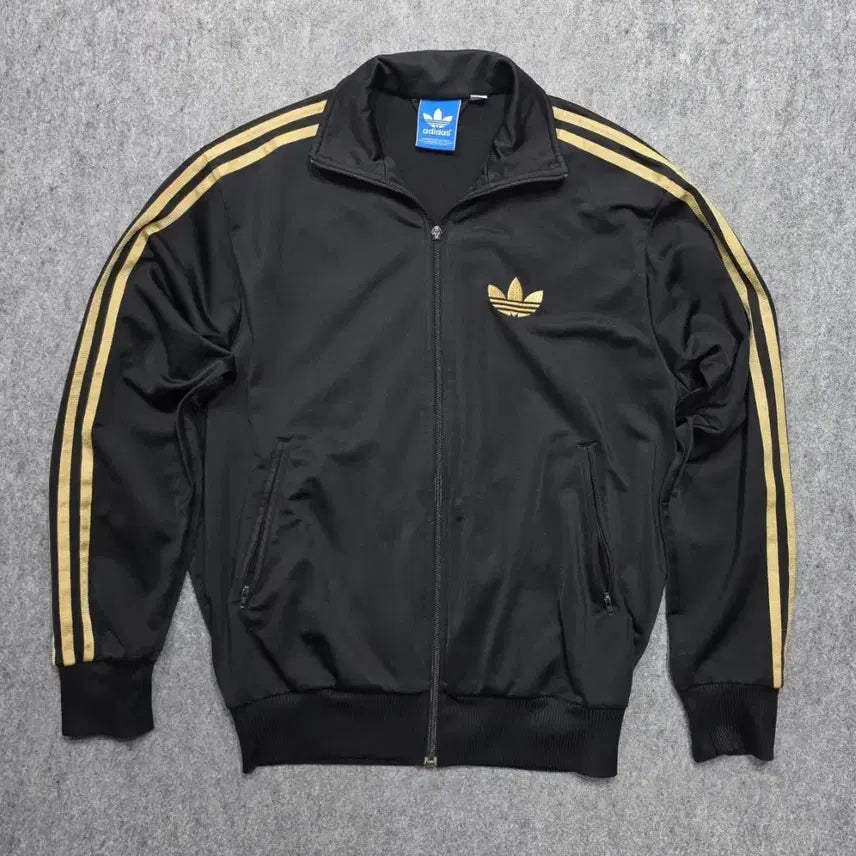 [BUNJANG] Adidas Big Firebird Track Jacket Black Gold 95 / 아디다스 빅파이어버드 블랙 골드 검금  져지 95