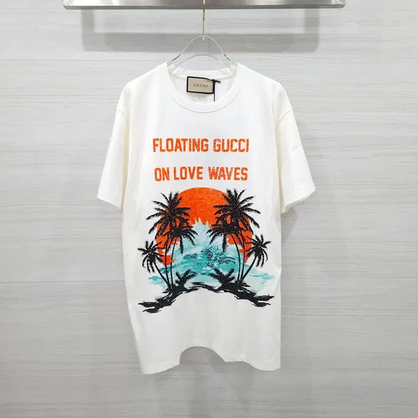 [BUNJANG] Gucci Sequin Logo Short Sleeve T-Shirt (M) / M / 구찌 스팽글 로고 반팔 티셔츠 615044